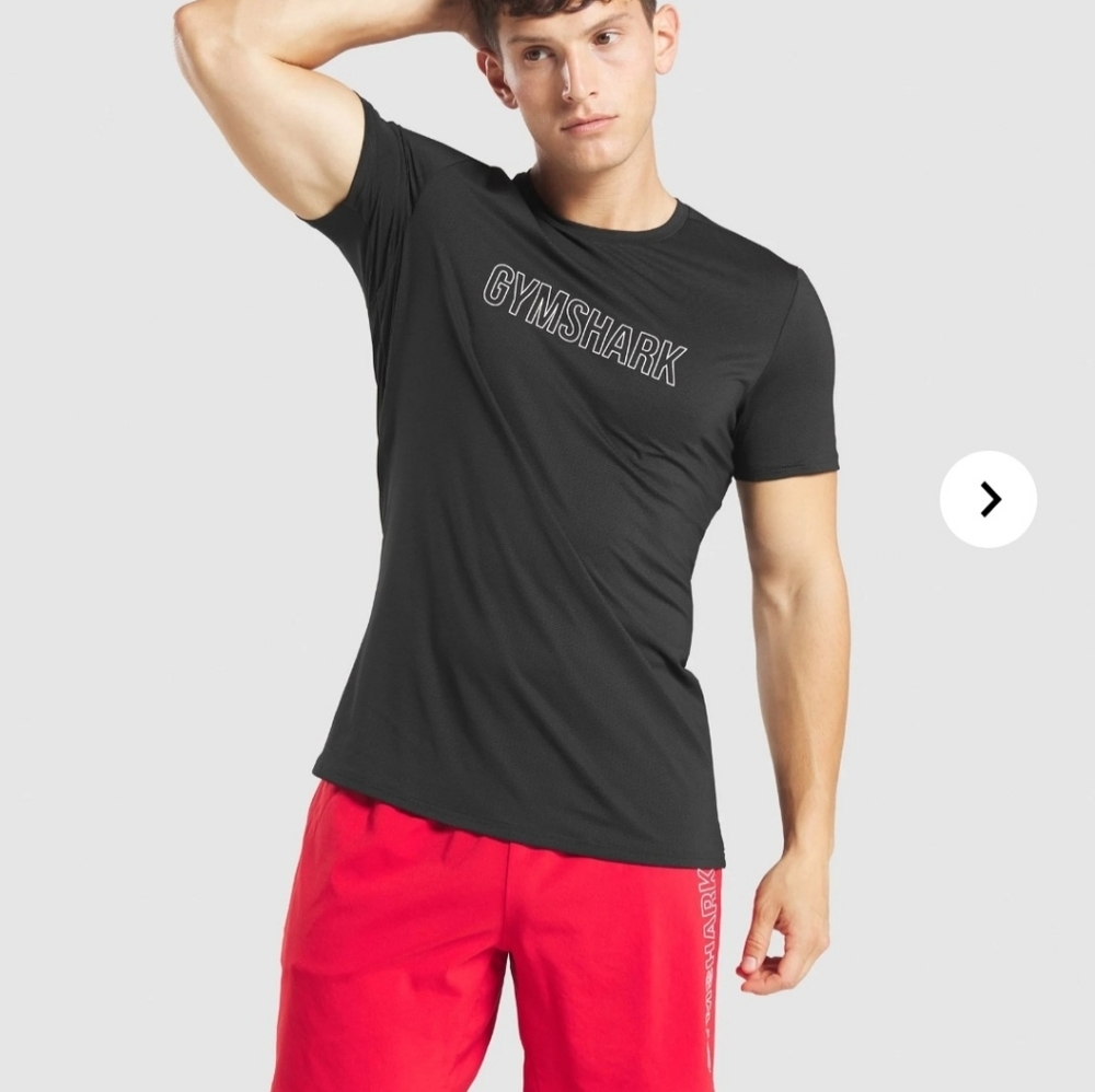 Gymshark Arrival Short Sleeve-Black